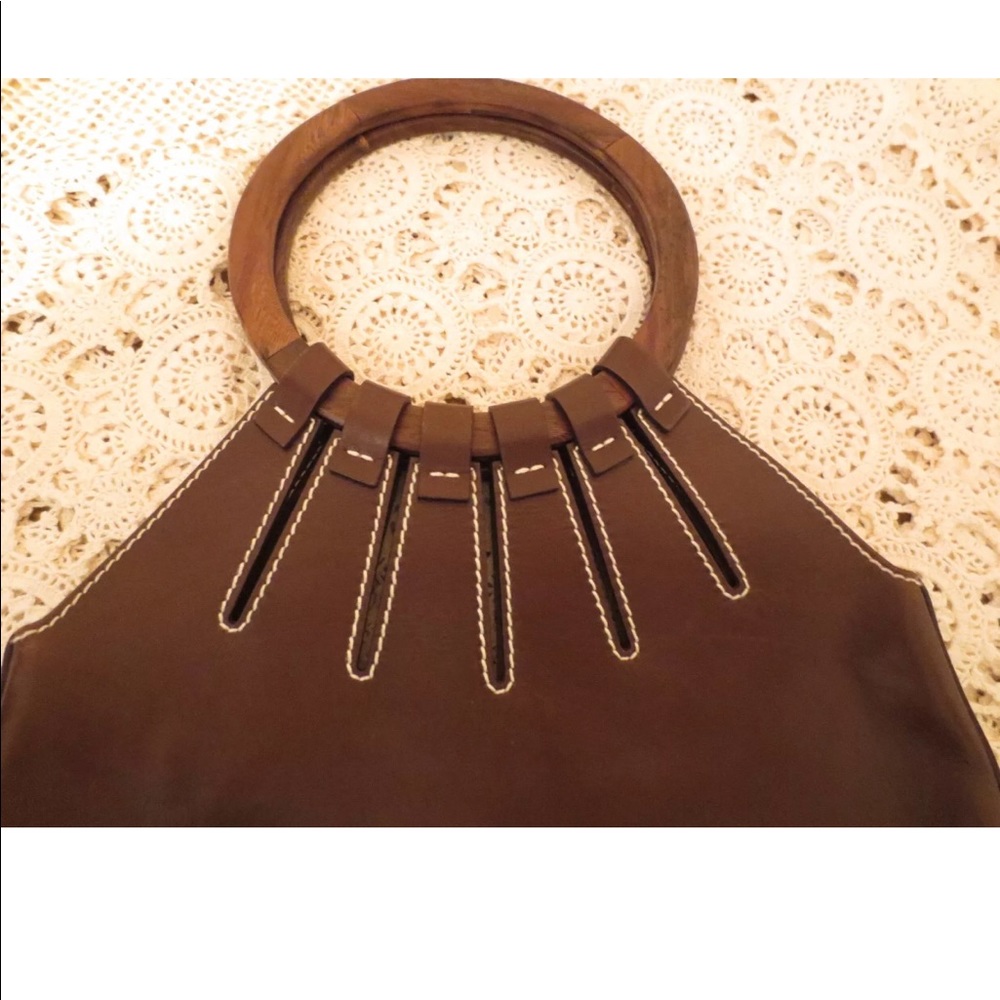 SERGIO ROSSI Bag ROUND WOODEN  handles - Picture 2 of 8